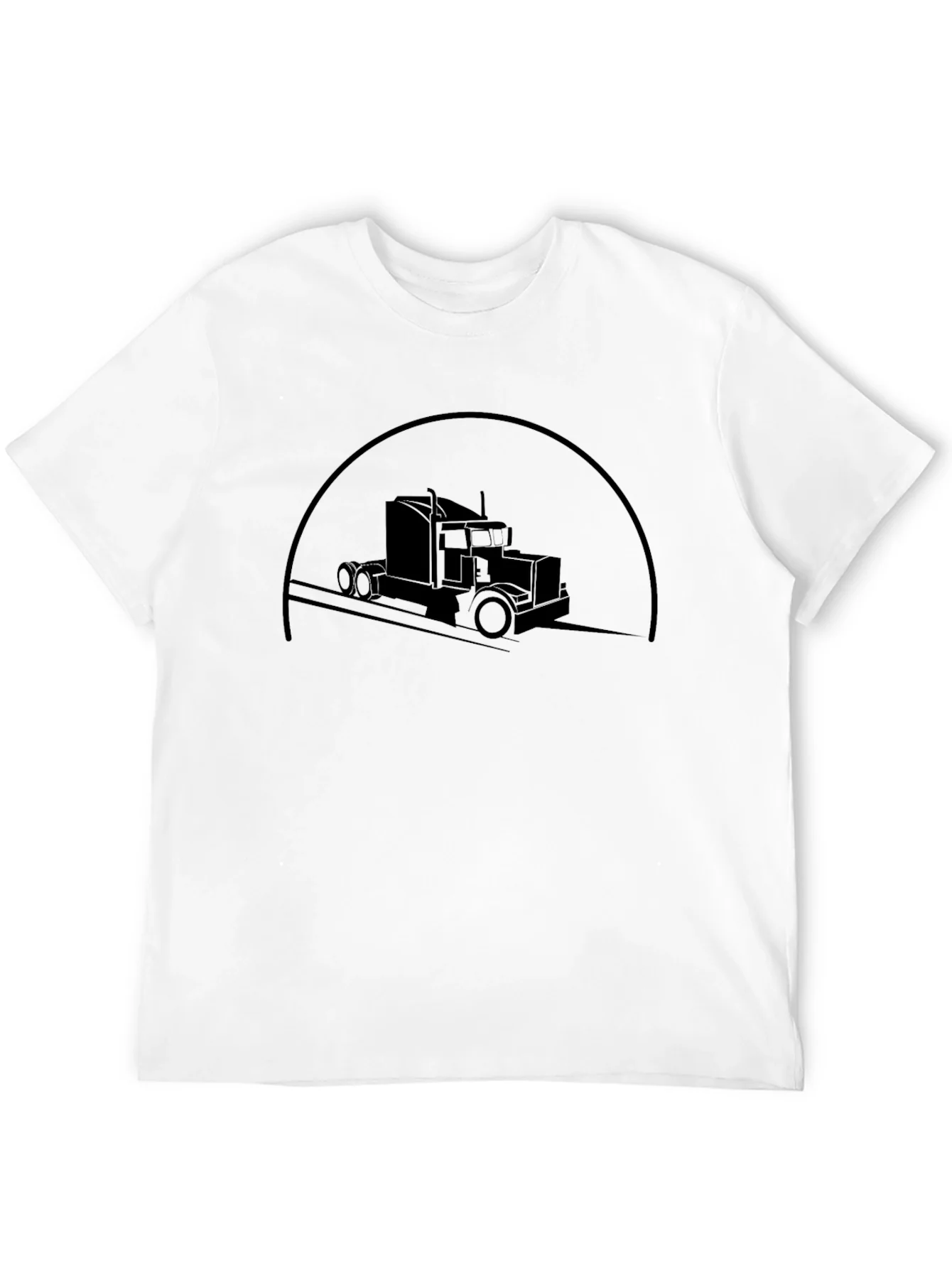Trucker Silhouette Graphic T-Shirt - Classic Black Tee