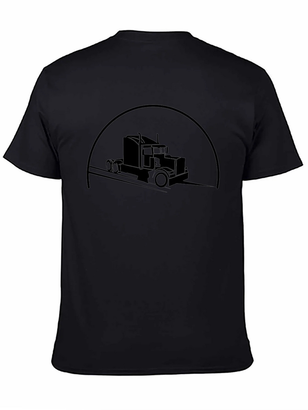 Trucker Silhouette Graphic T-Shirt - Classic Black Tee