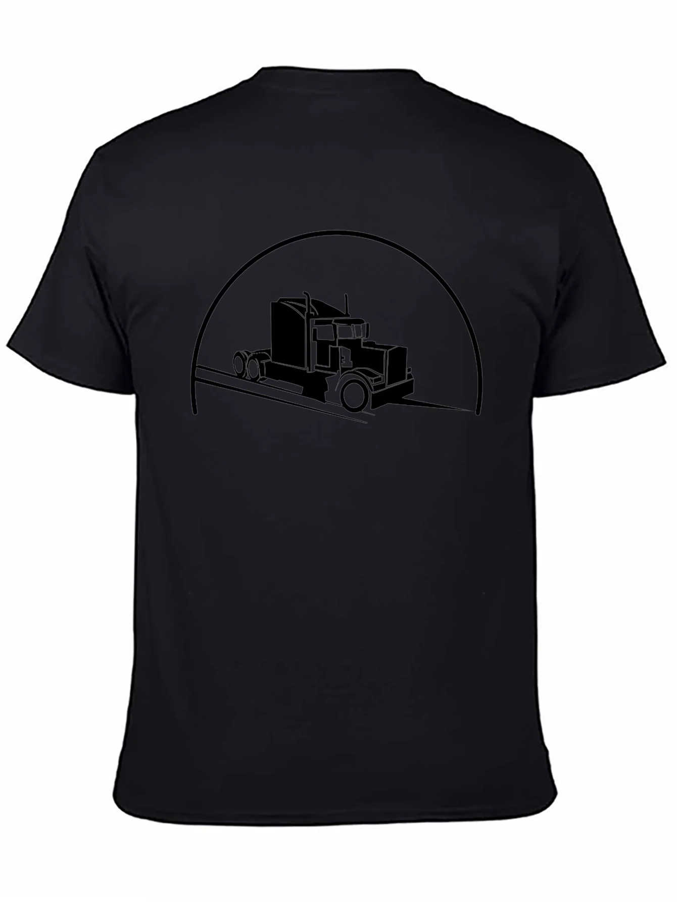 Trucker Silhouette Graphic T-Shirt - Classic Black Tee