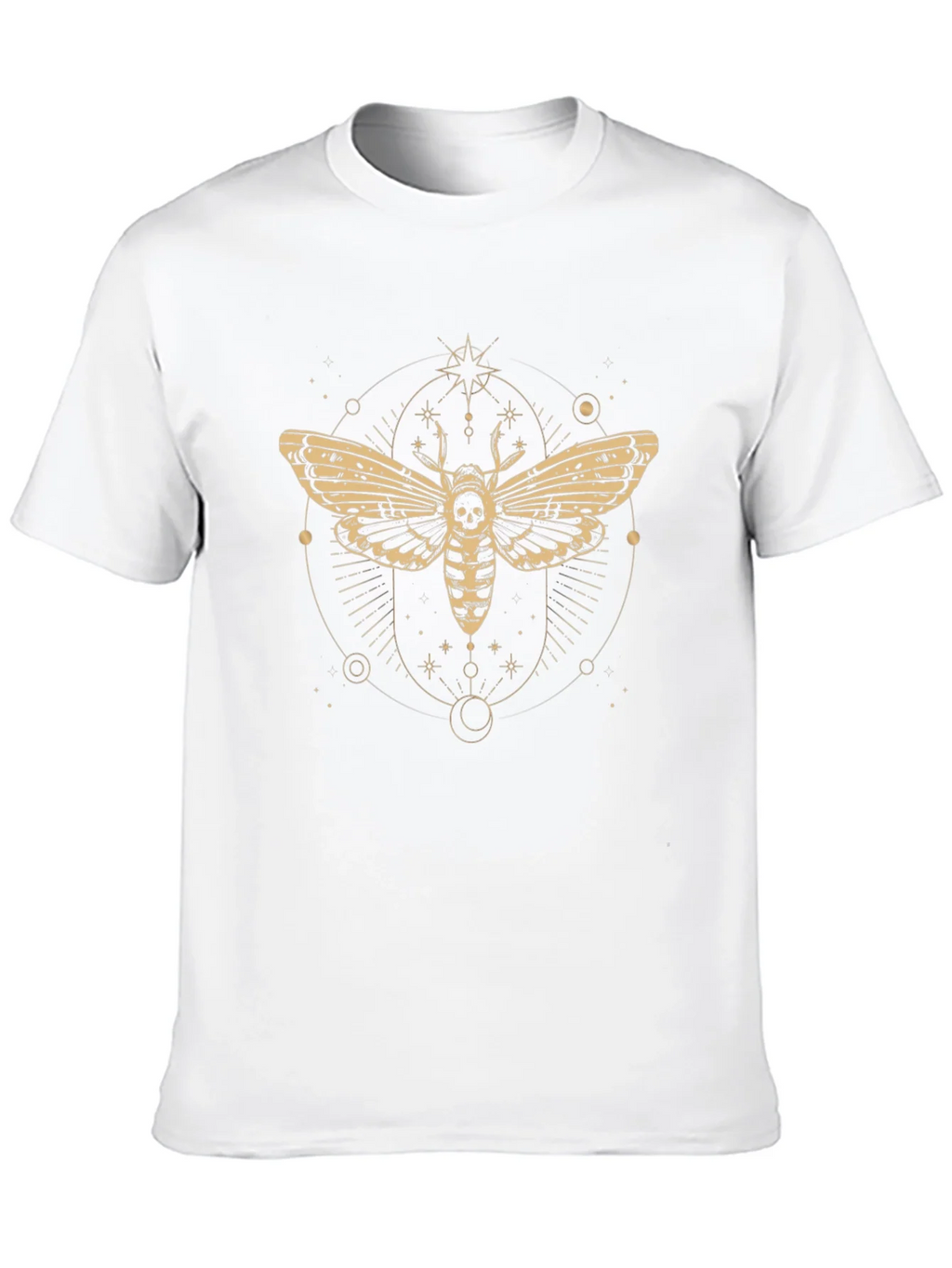 Mystic Moth Graphic Tee - Black Cotton T-Shirt