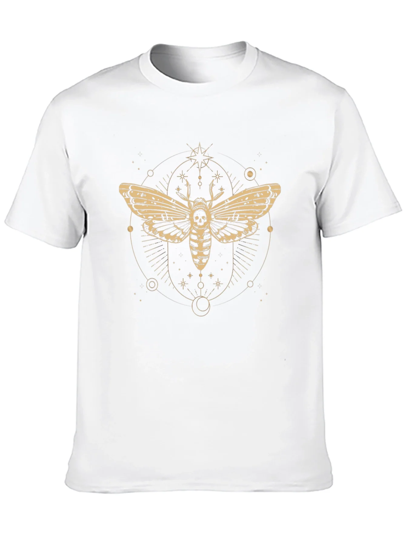 Mystic Moth Graphic Tee - Black Cotton T-Shirt
