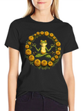 Zen Frog Yoga Graphic Tee - Black T-Shirt