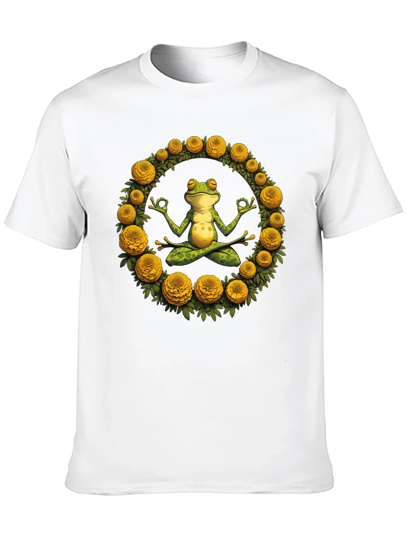 Zen Frog Yoga Graphic Tee - Black T-Shirt