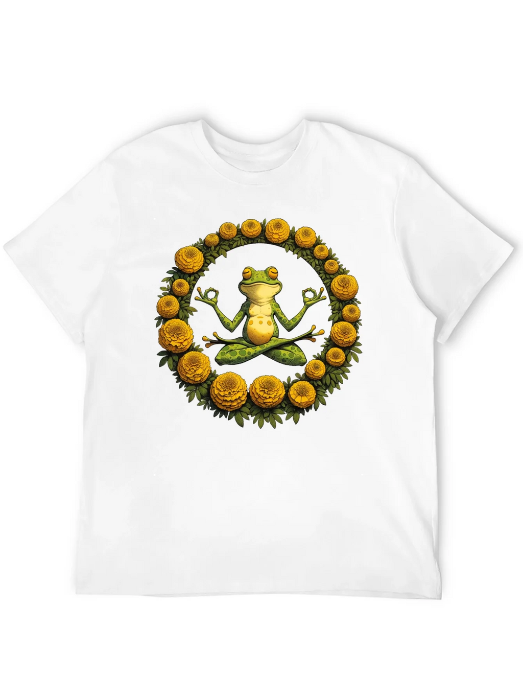 Zen Frog Yoga Graphic Tee - Black T-Shirt