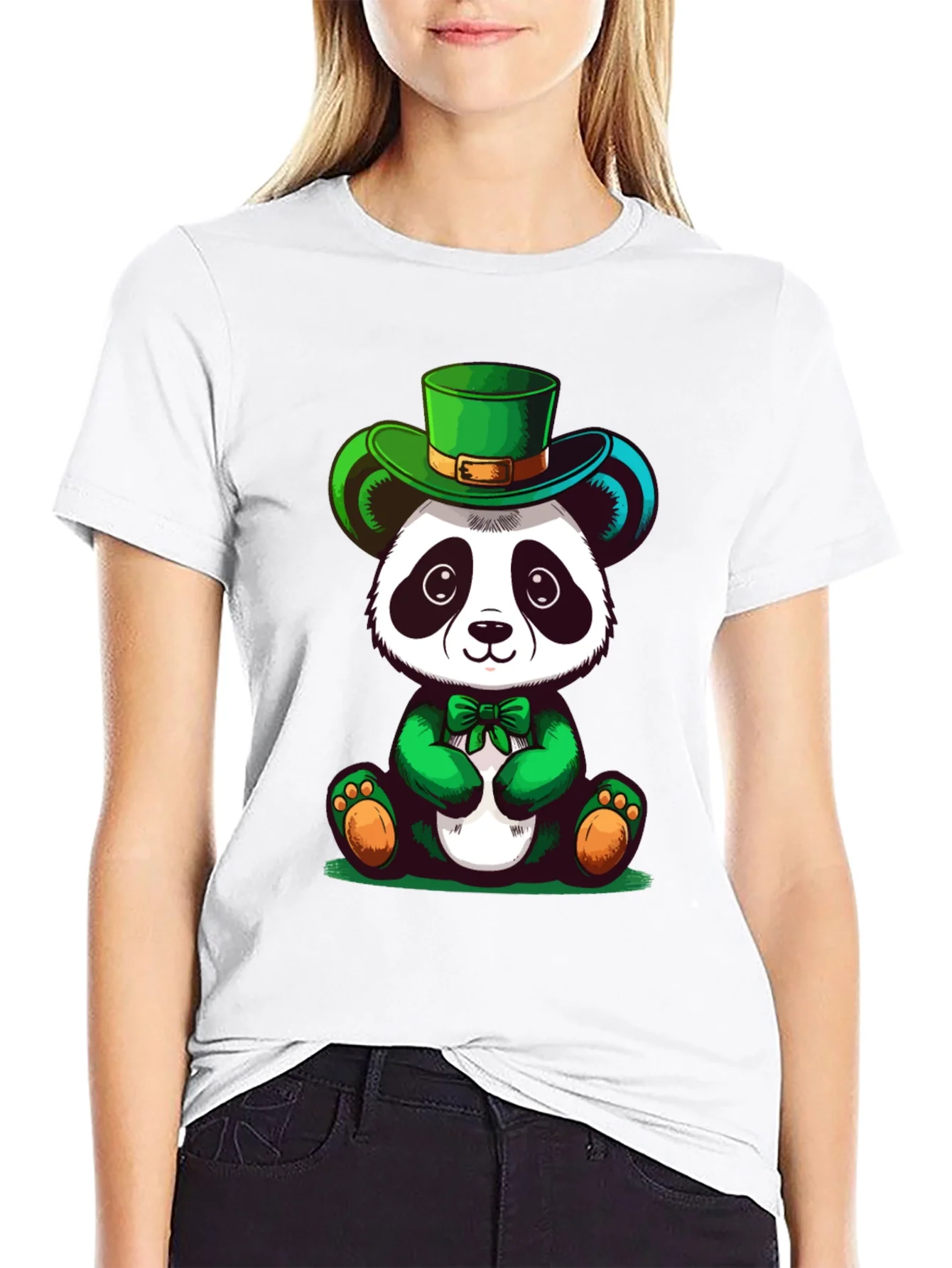 St Patricks Day Panda Graphic Tee