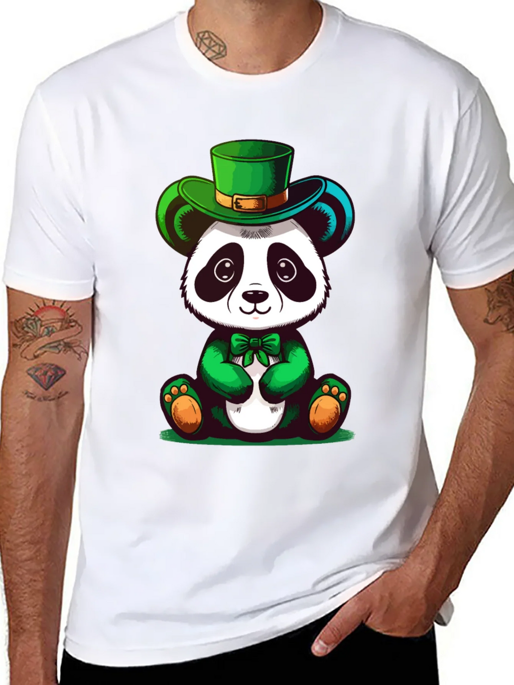 St Patricks Day Panda Graphic Tee