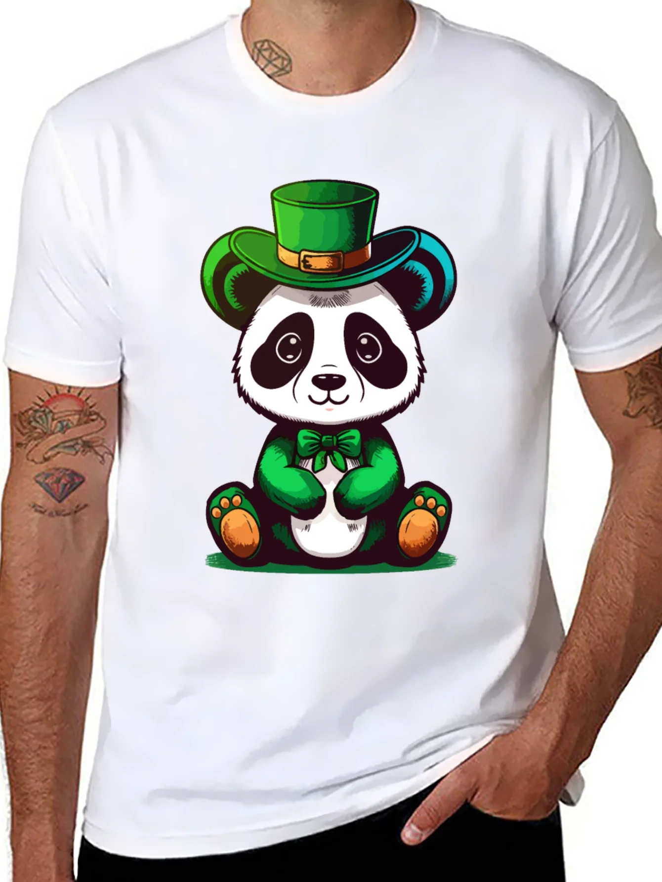 St Patricks Day Panda Graphic Tee