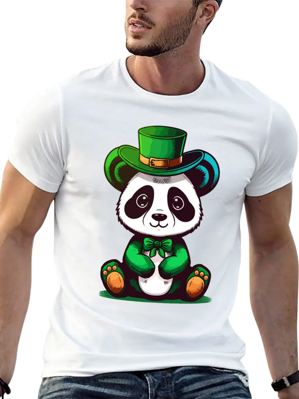 St Patricks Day Panda Graphic Tee