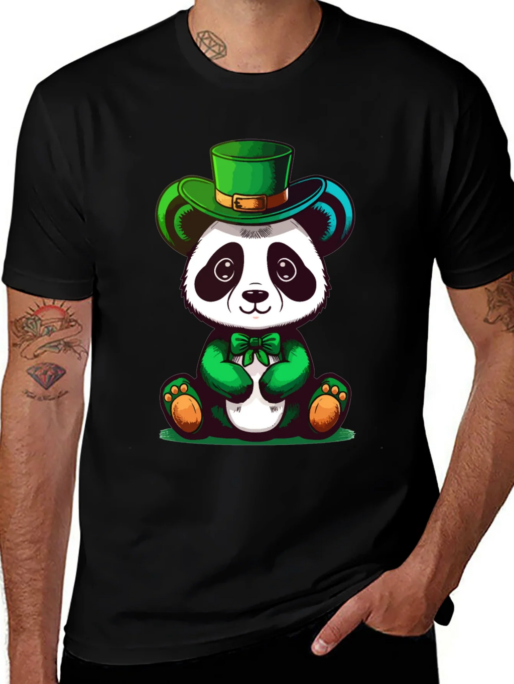 St Patricks Day Panda Graphic Tee