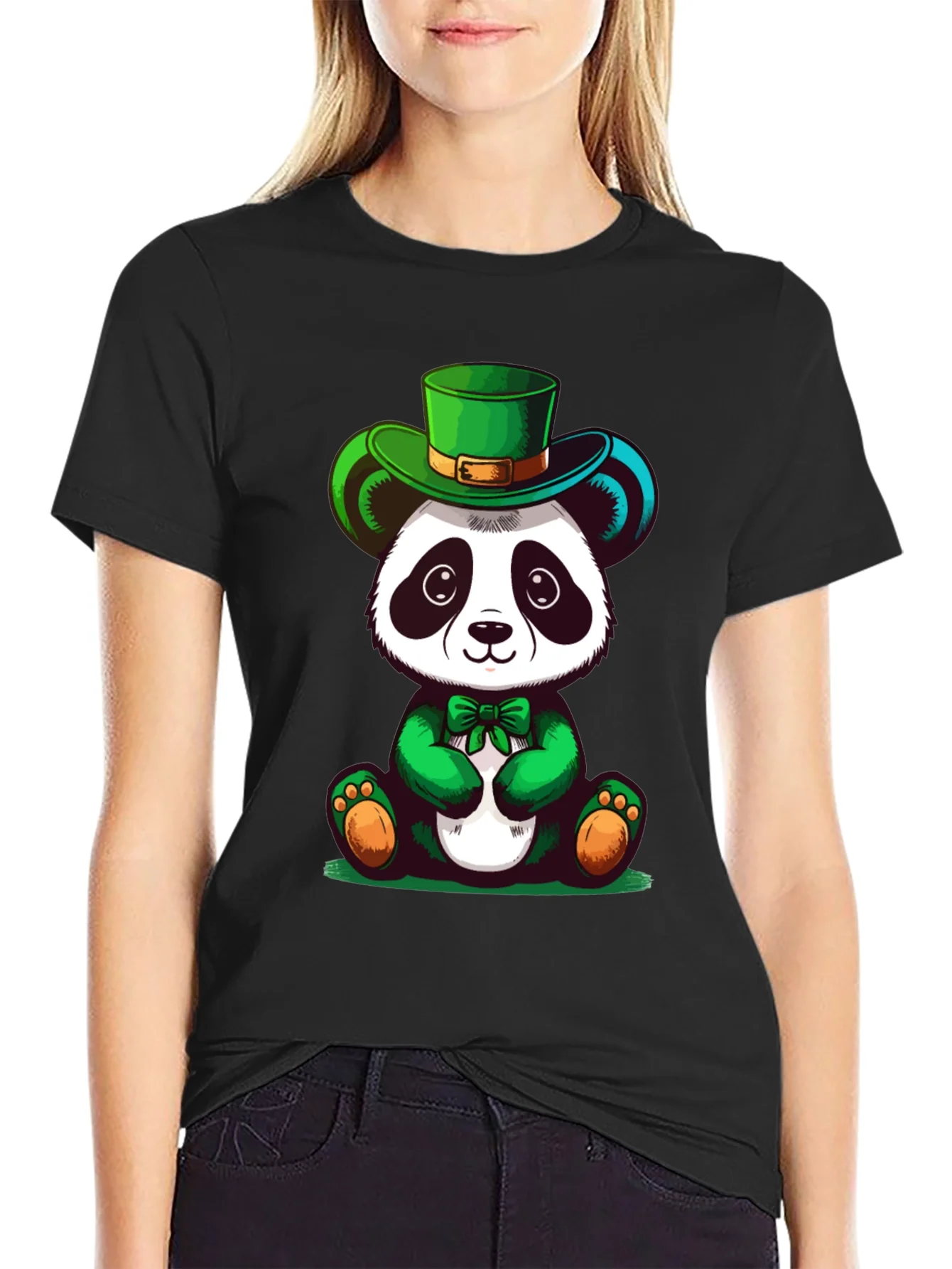 St Patricks Day Panda Graphic Tee
