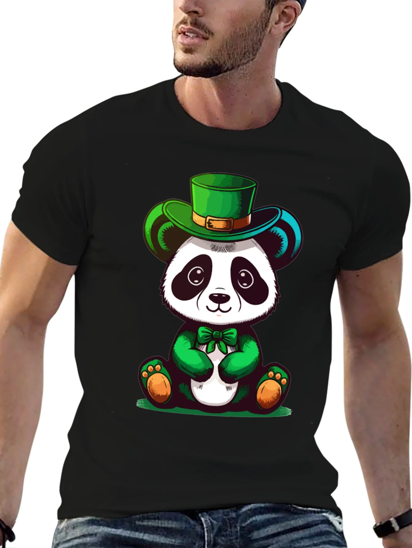 St Patricks Day Panda Graphic Tee