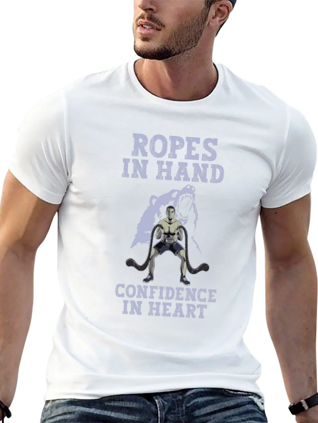 Ropes In Hand Confidence In Heart Graphic T-Shirt