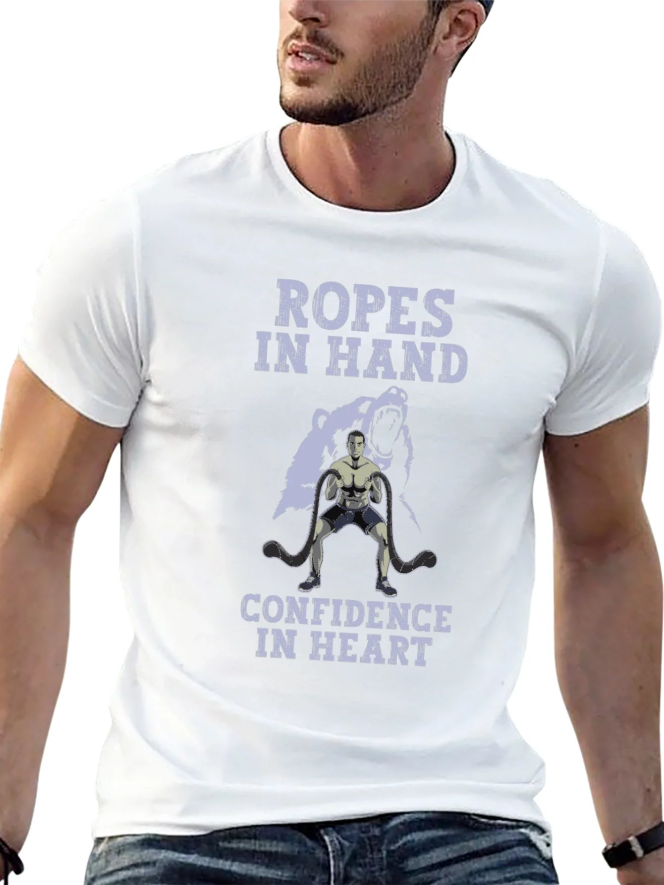 Ropes In Hand Confidence In Heart Graphic T-Shirt