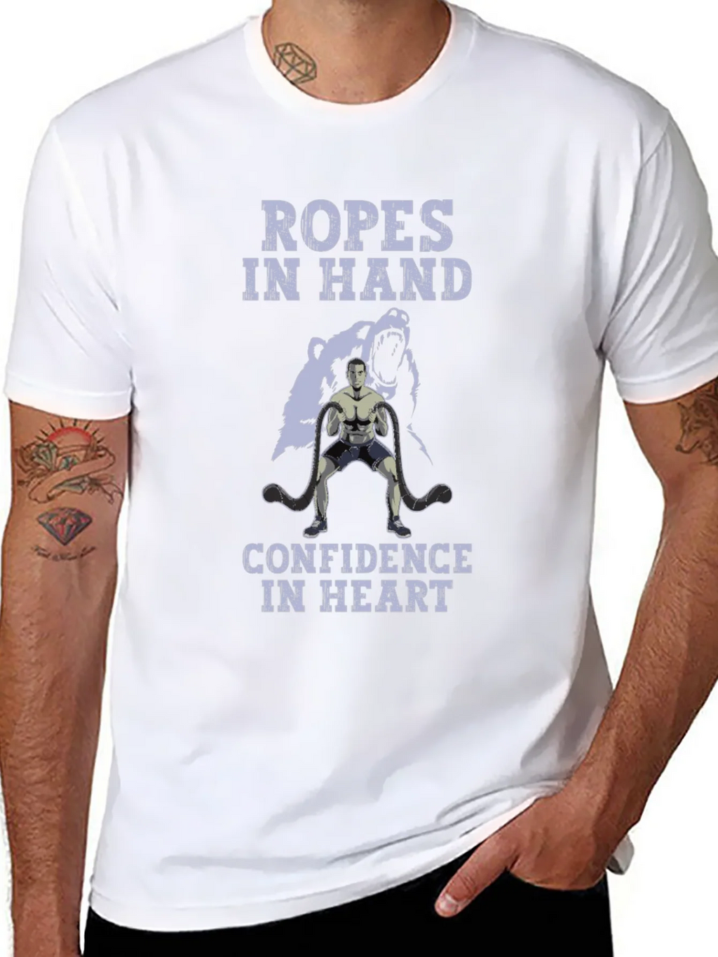 Ropes In Hand Confidence In Heart Graphic T-Shirt