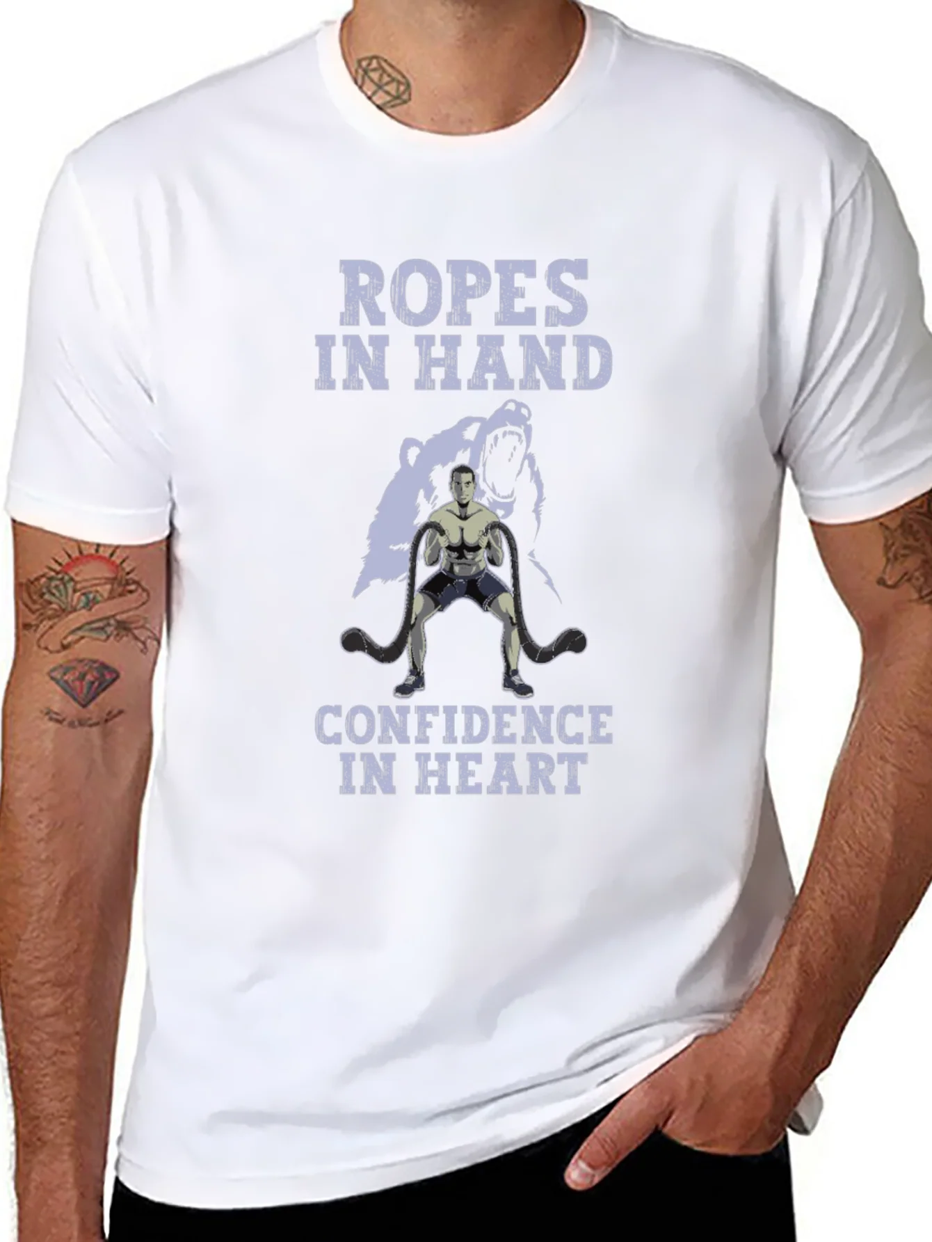 Ropes In Hand Confidence In Heart Graphic T-Shirt