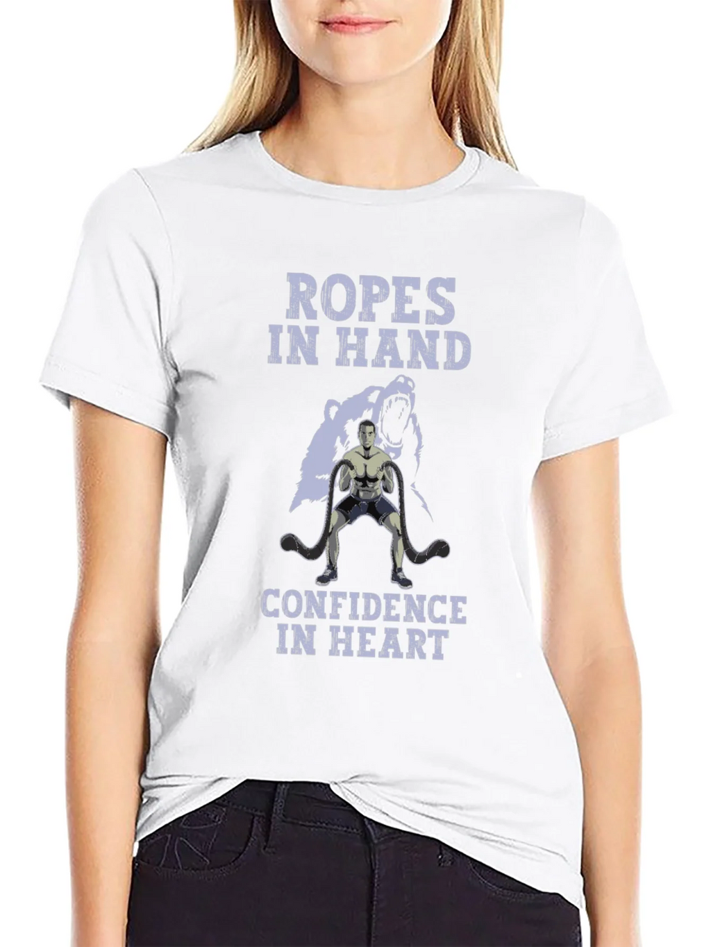 Ropes In Hand Confidence In Heart Graphic T-Shirt