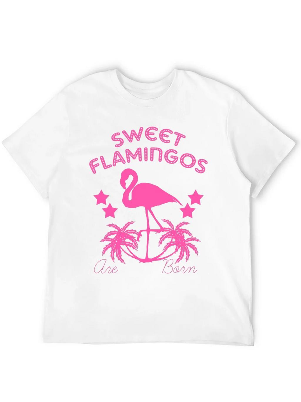 Sweet Flamingos Born Black T-Shirt