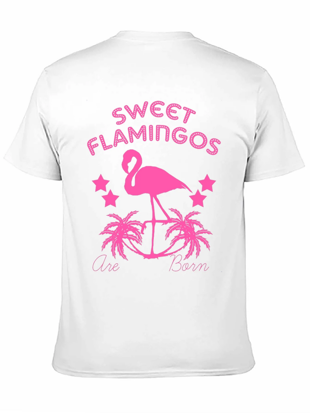 Sweet Flamingos Born Black T-Shirt