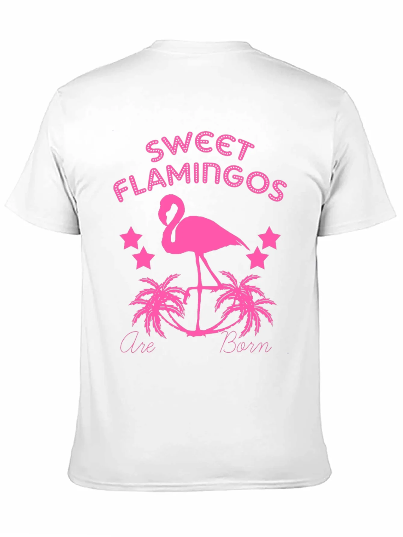 Sweet Flamingos Born Black T-Shirt