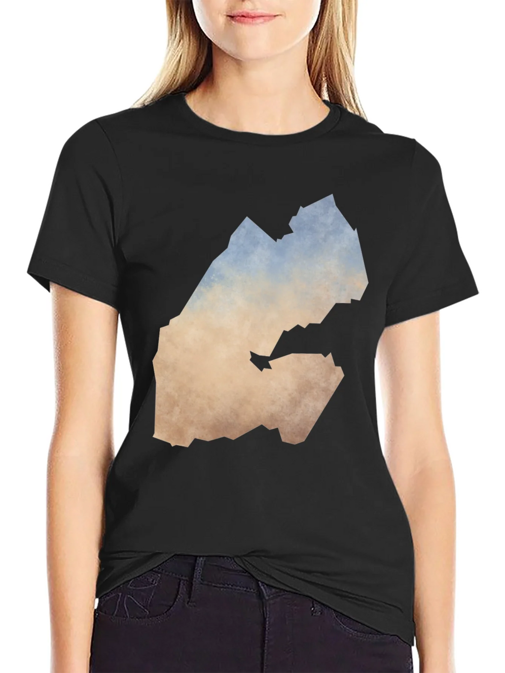 Djibouti Map T-Shirt - Black Graphic Tee