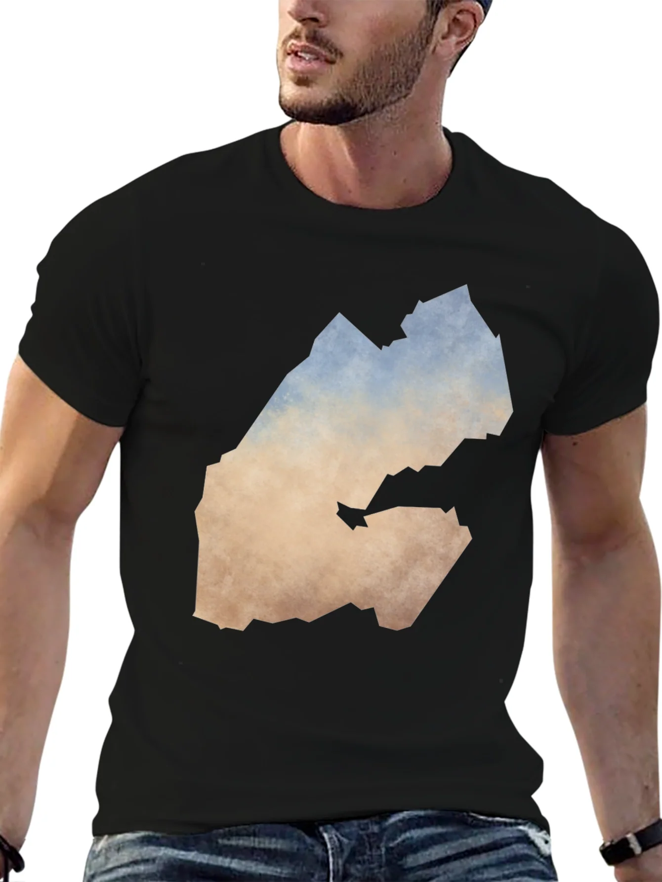Djibouti Map T-Shirt - Black Graphic Tee