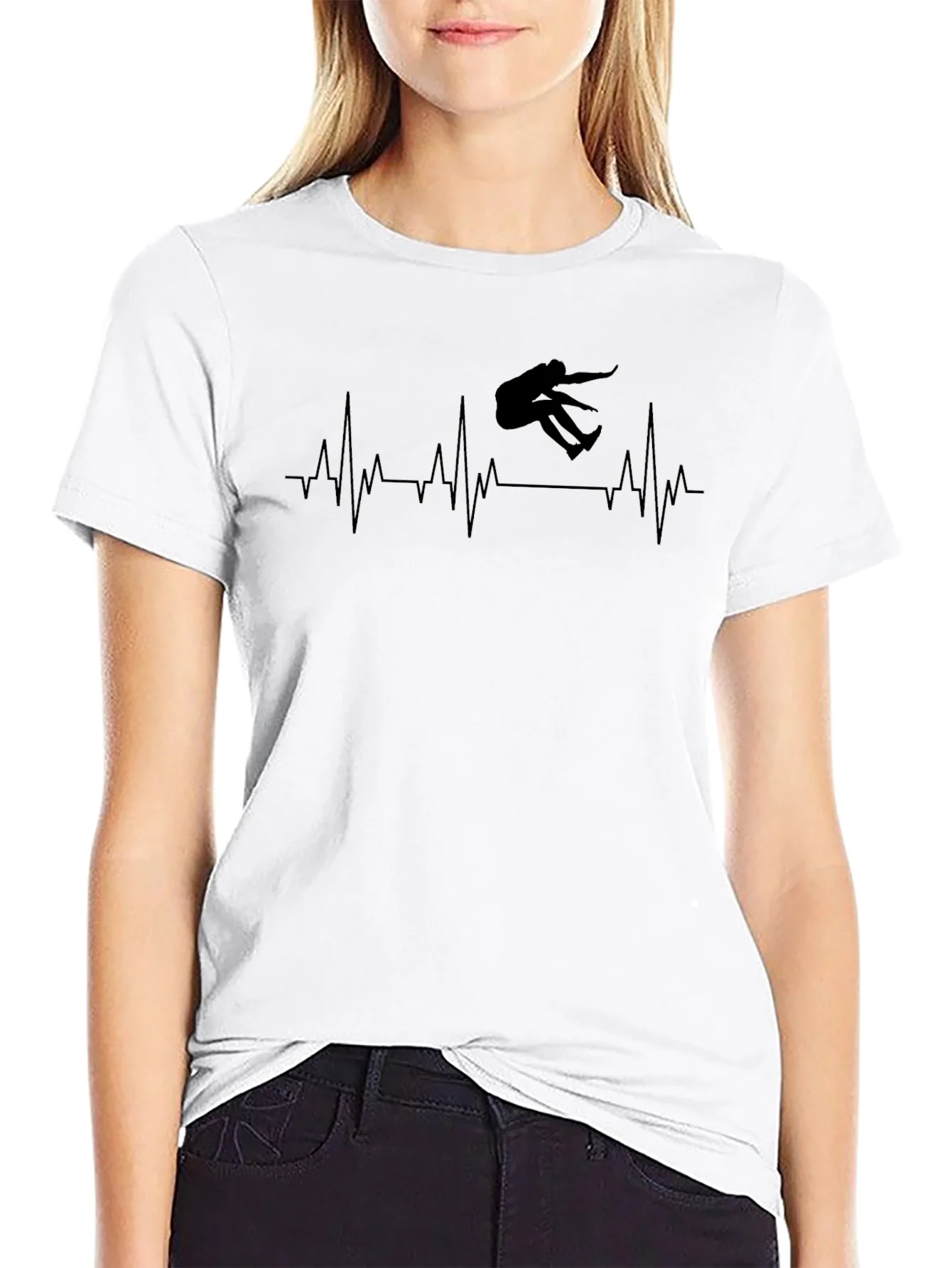 Skateboarding Heartbeat Graphic T-Shirt