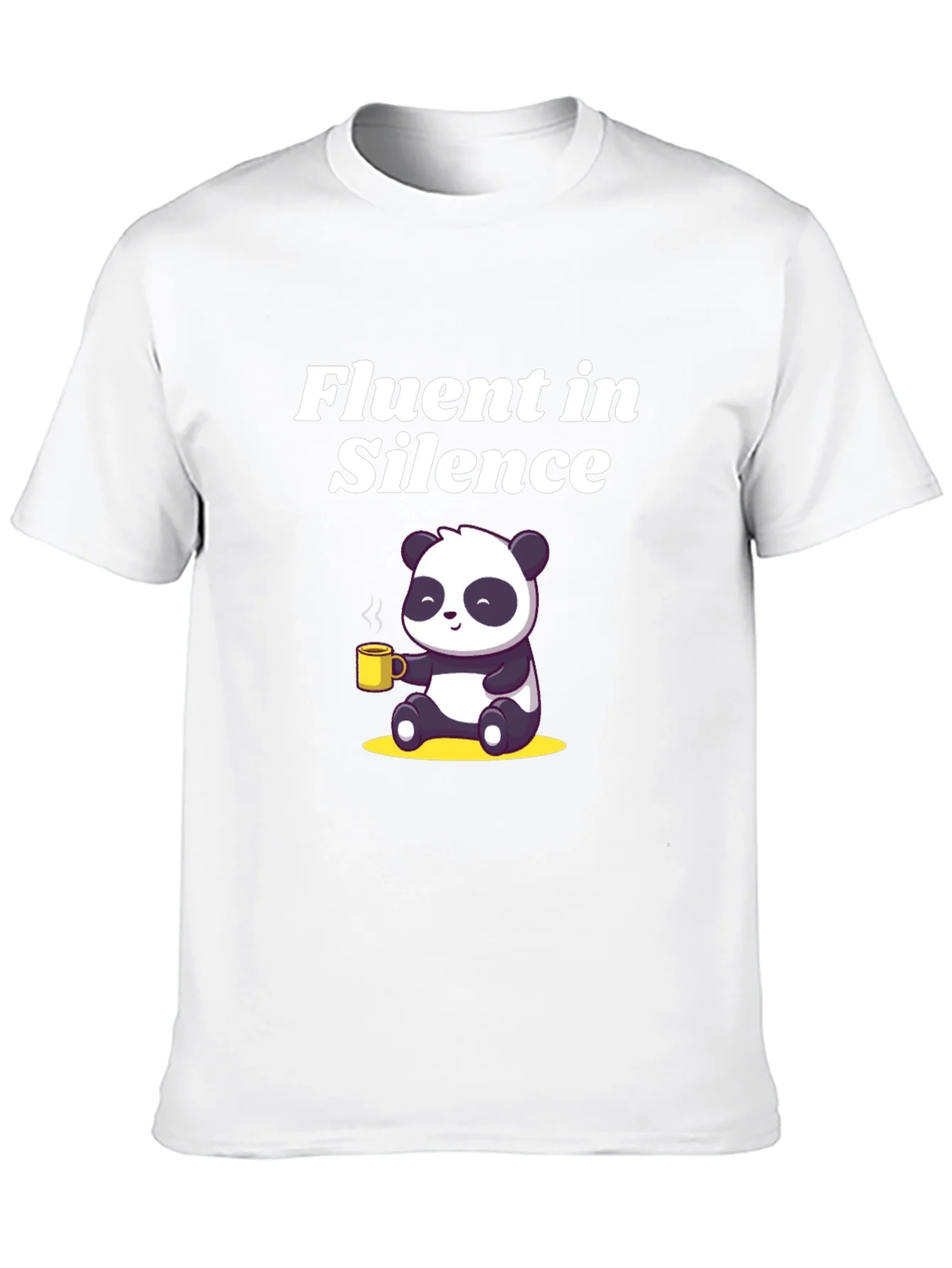 Fluent in Silence Panda T-Shirt - Coffee Lover