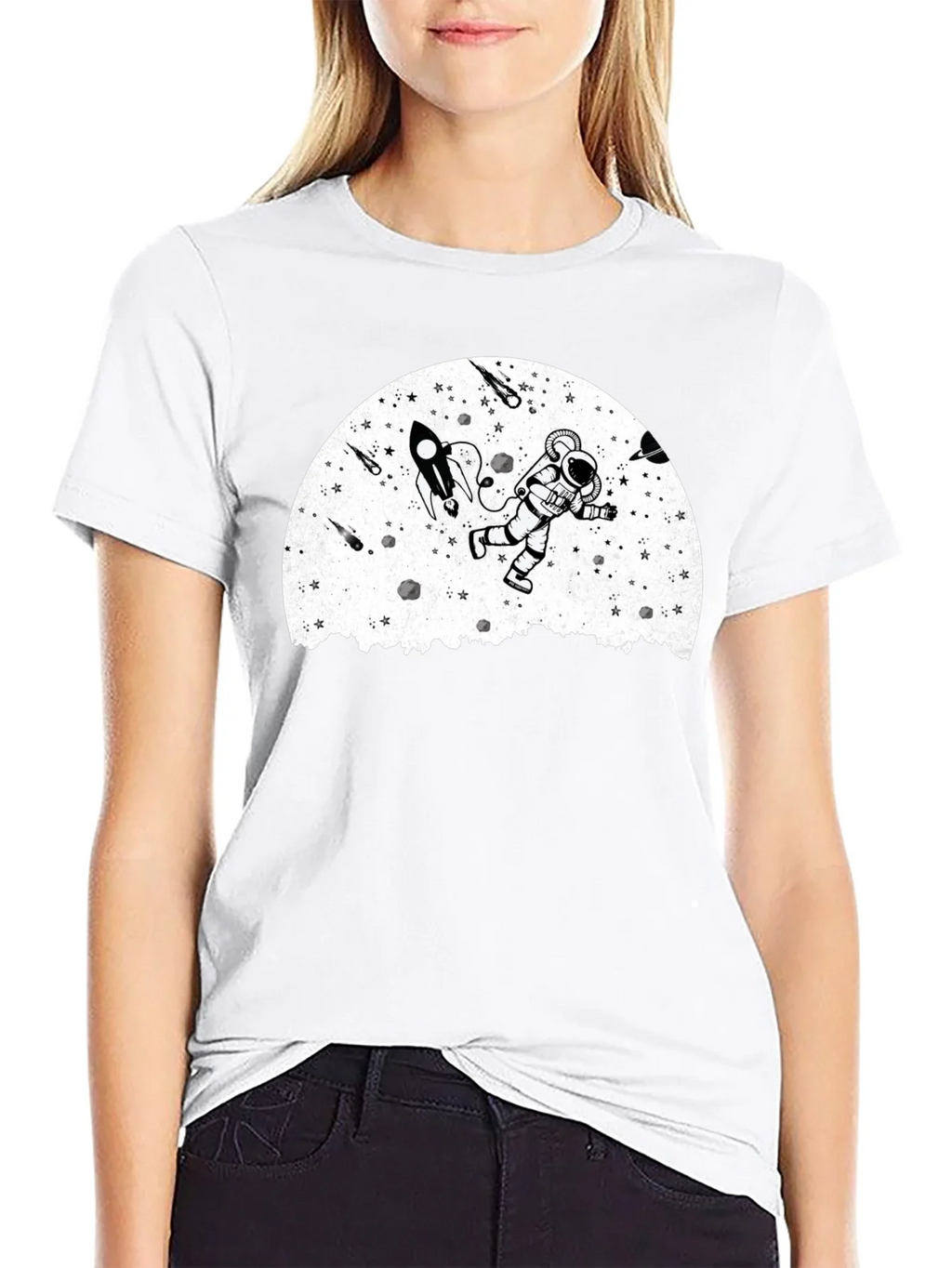 Astronaut Moonscape Graphic T-Shirt