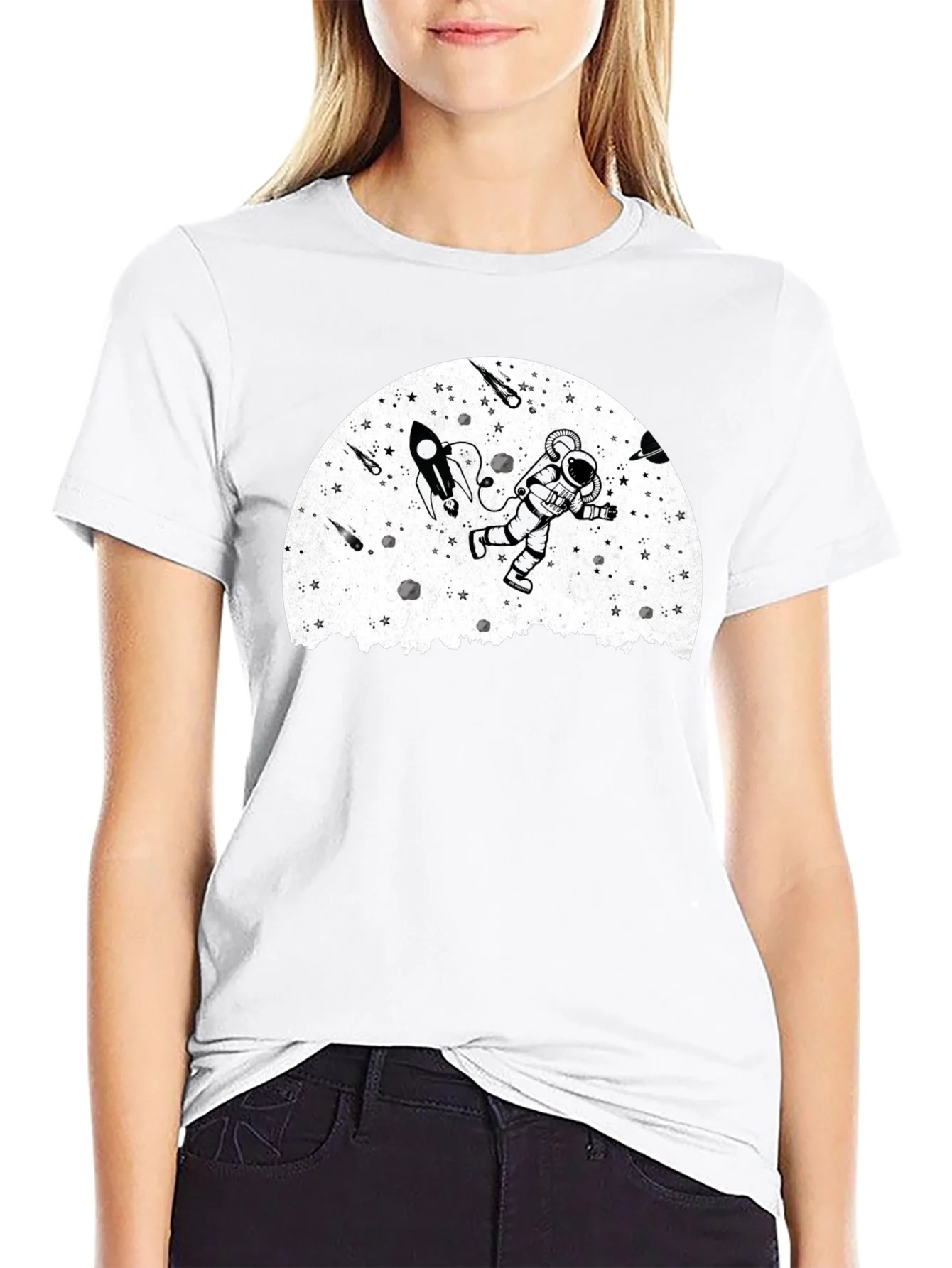 Astronaut Moonscape Graphic T-Shirt