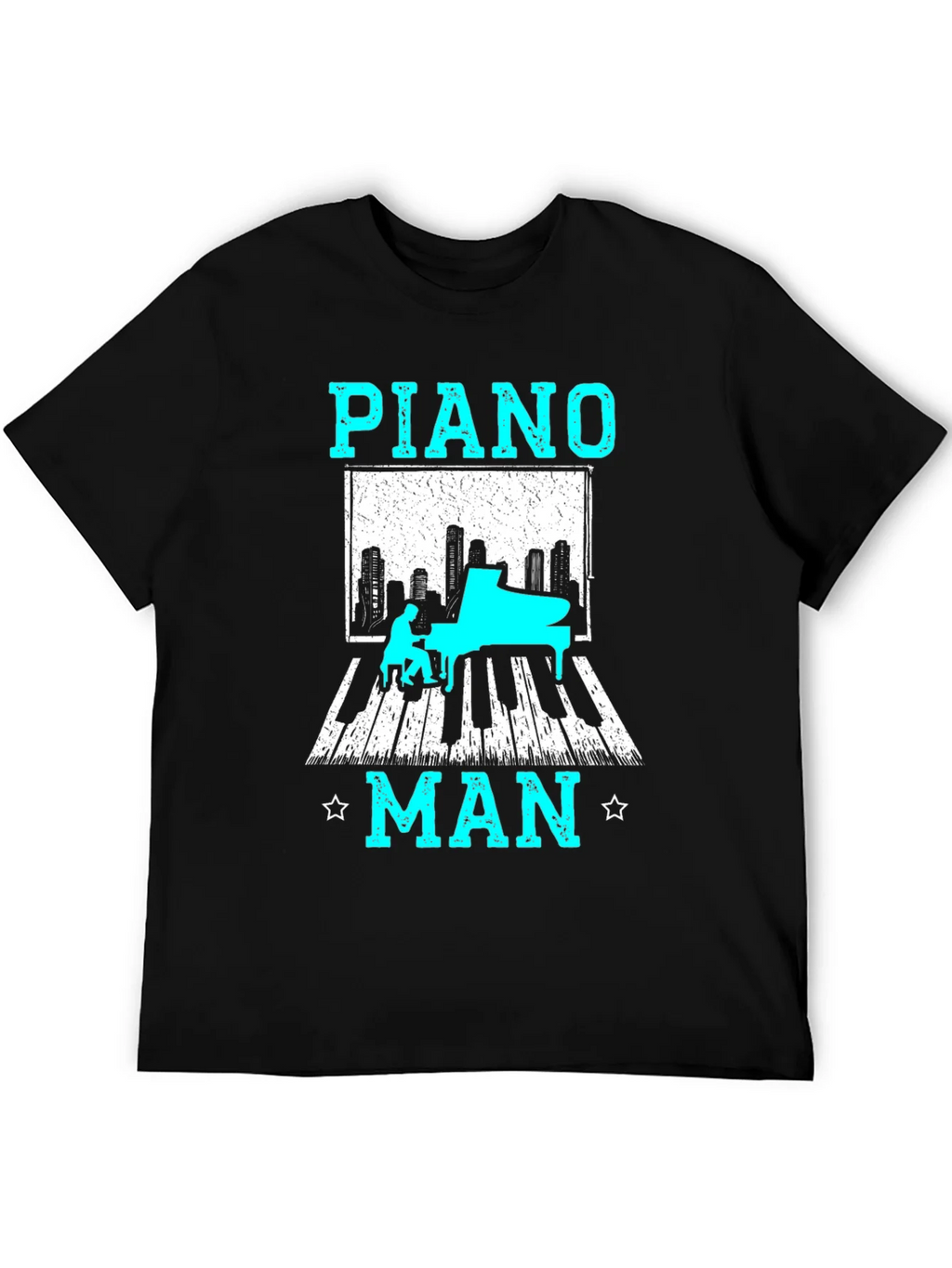 Piano Man Graphic T-Shirt - Music Lover Tee
