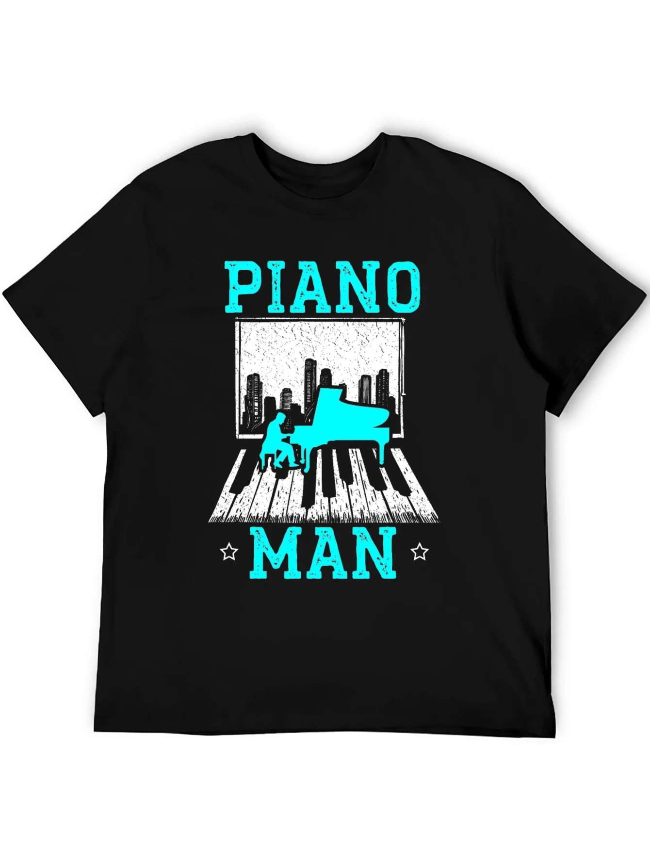Piano Man Graphic T-Shirt - Music Lover Tee