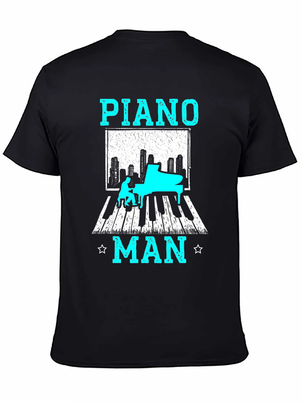 Piano Man Graphic T-Shirt - Music Lover Tee