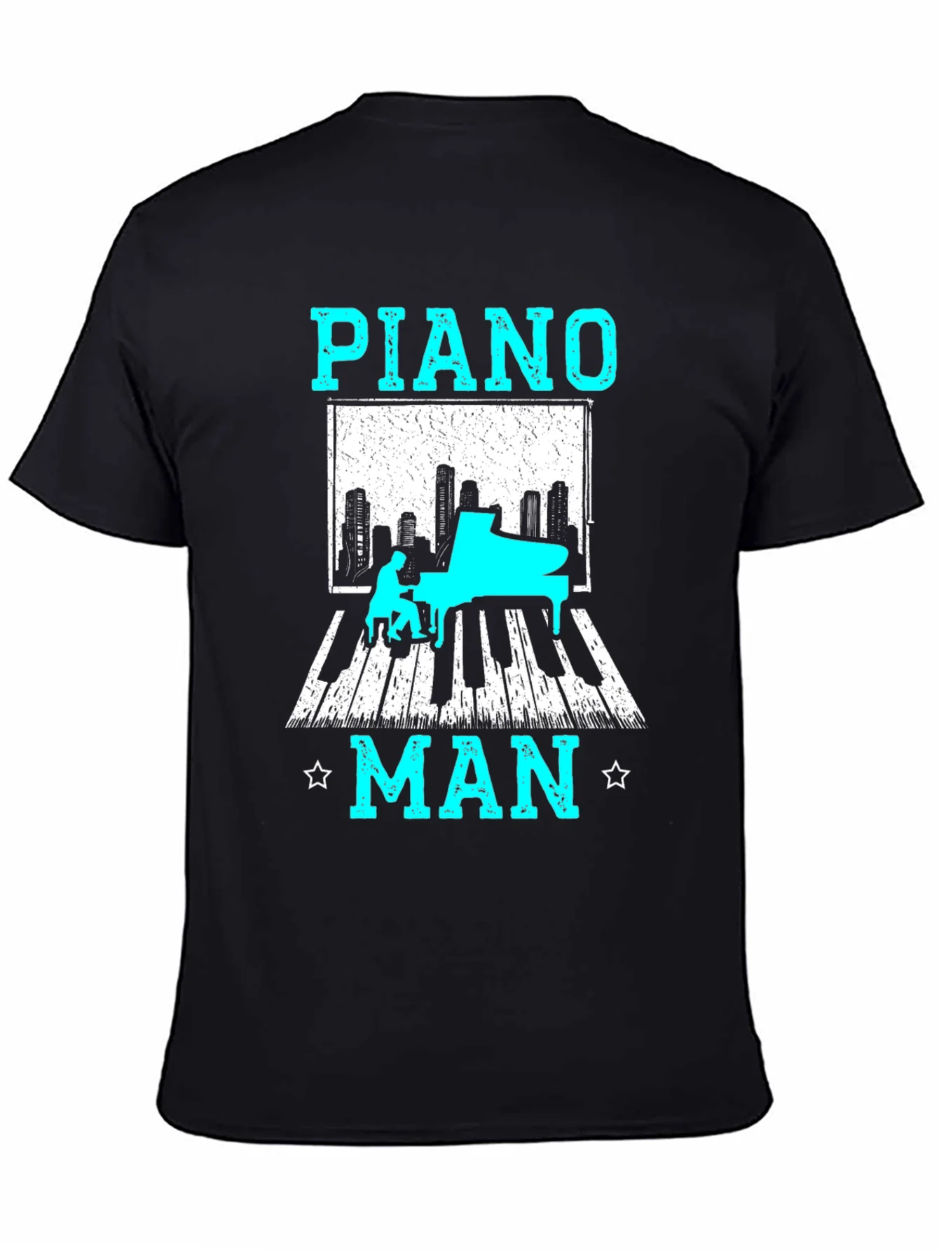 Piano Man Graphic T-Shirt - Music Lover Tee
