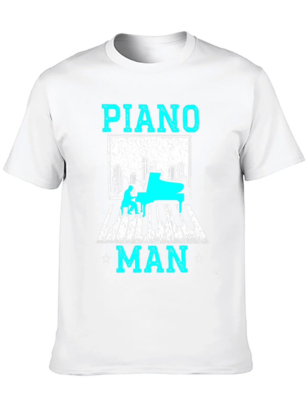 Piano Man Graphic T-Shirt - Music Lover Tee