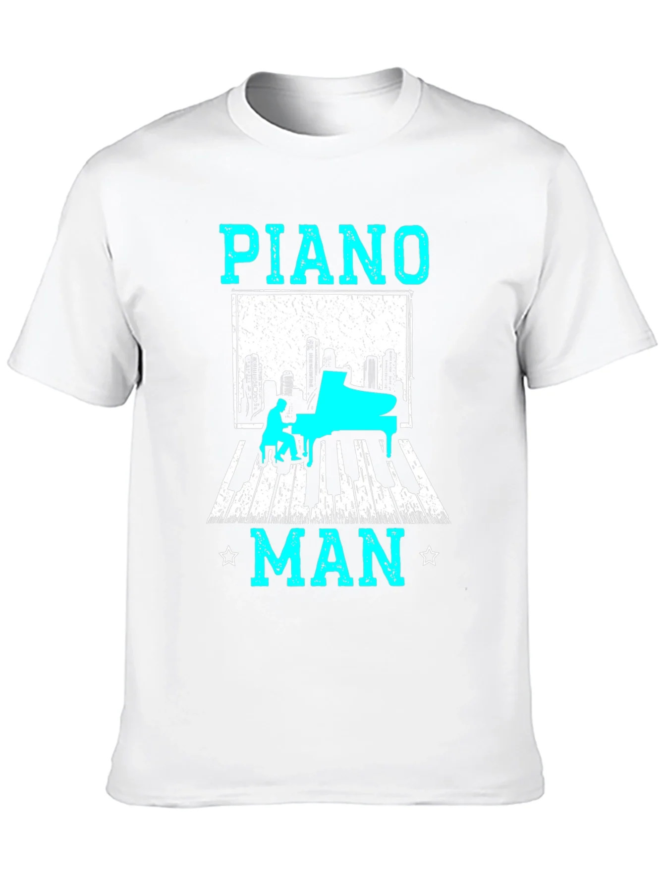 Piano Man Graphic T-Shirt - Music Lover Tee