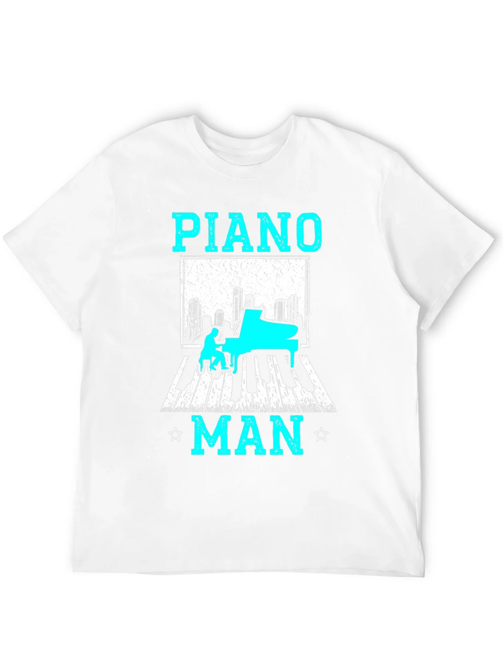 Piano Man Graphic T-Shirt - Music Lover Tee