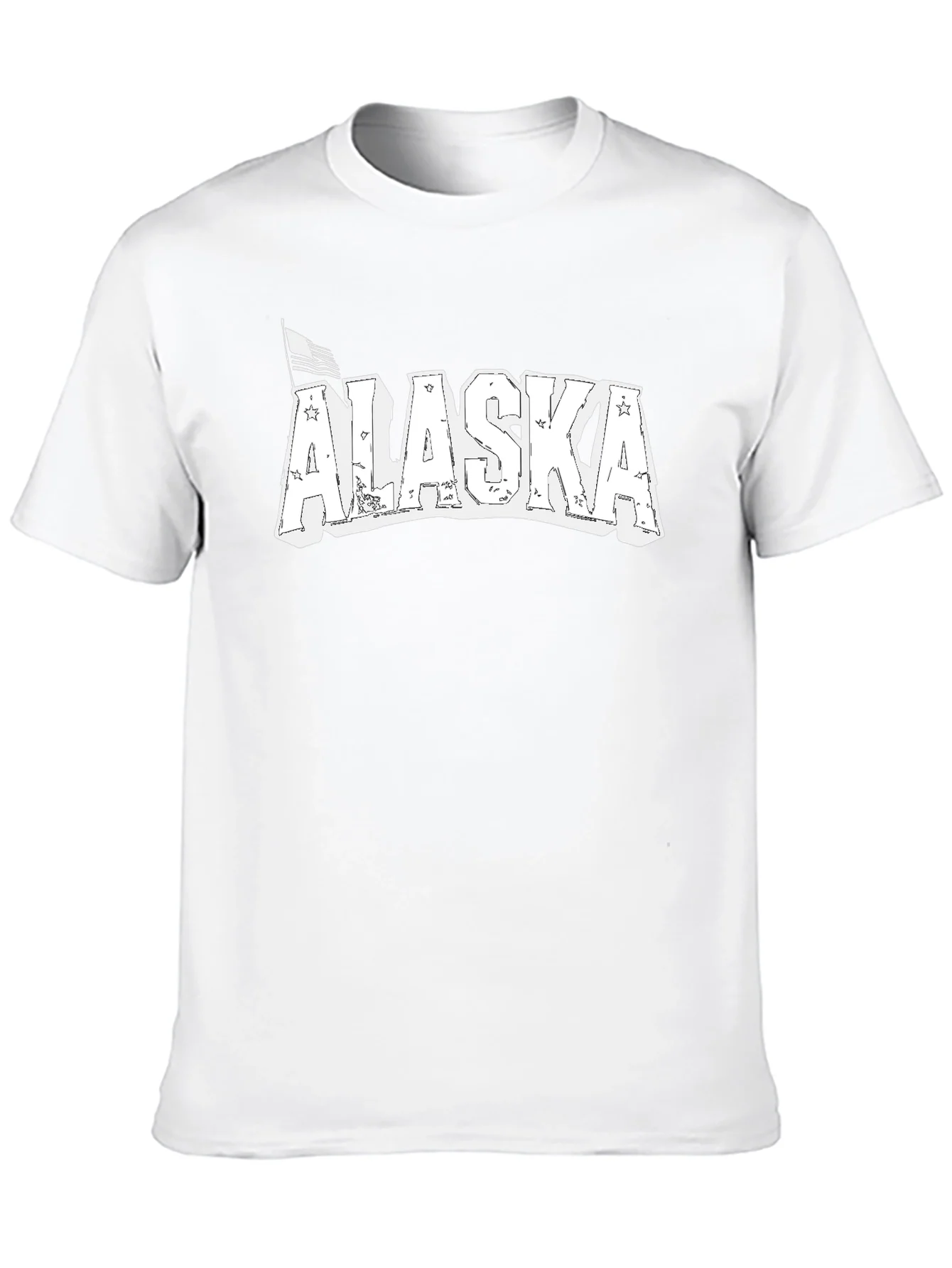 Alaska Graphic Print Black Crew Neck T-Shirt