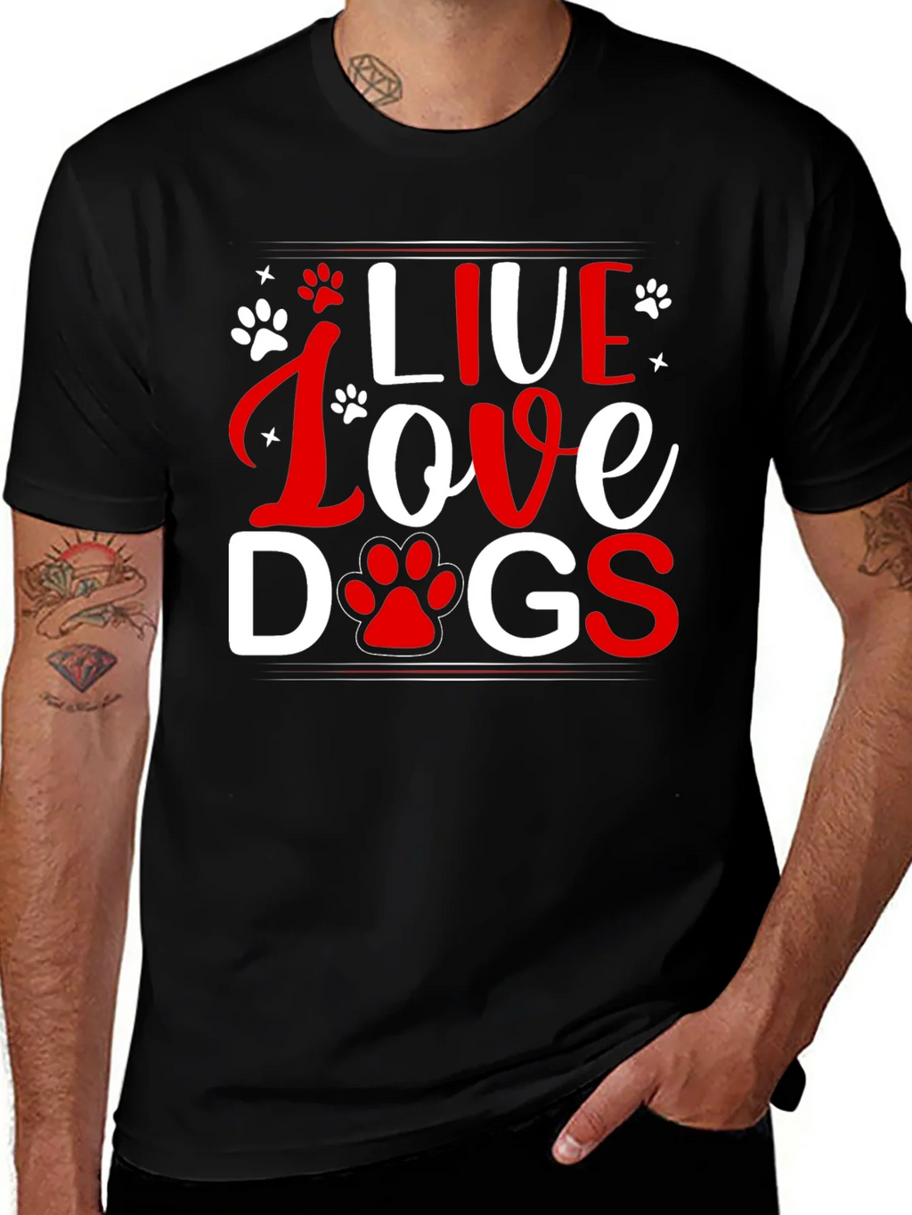 Live Love Dogs Graphic Tee - Unisex T-Shirt