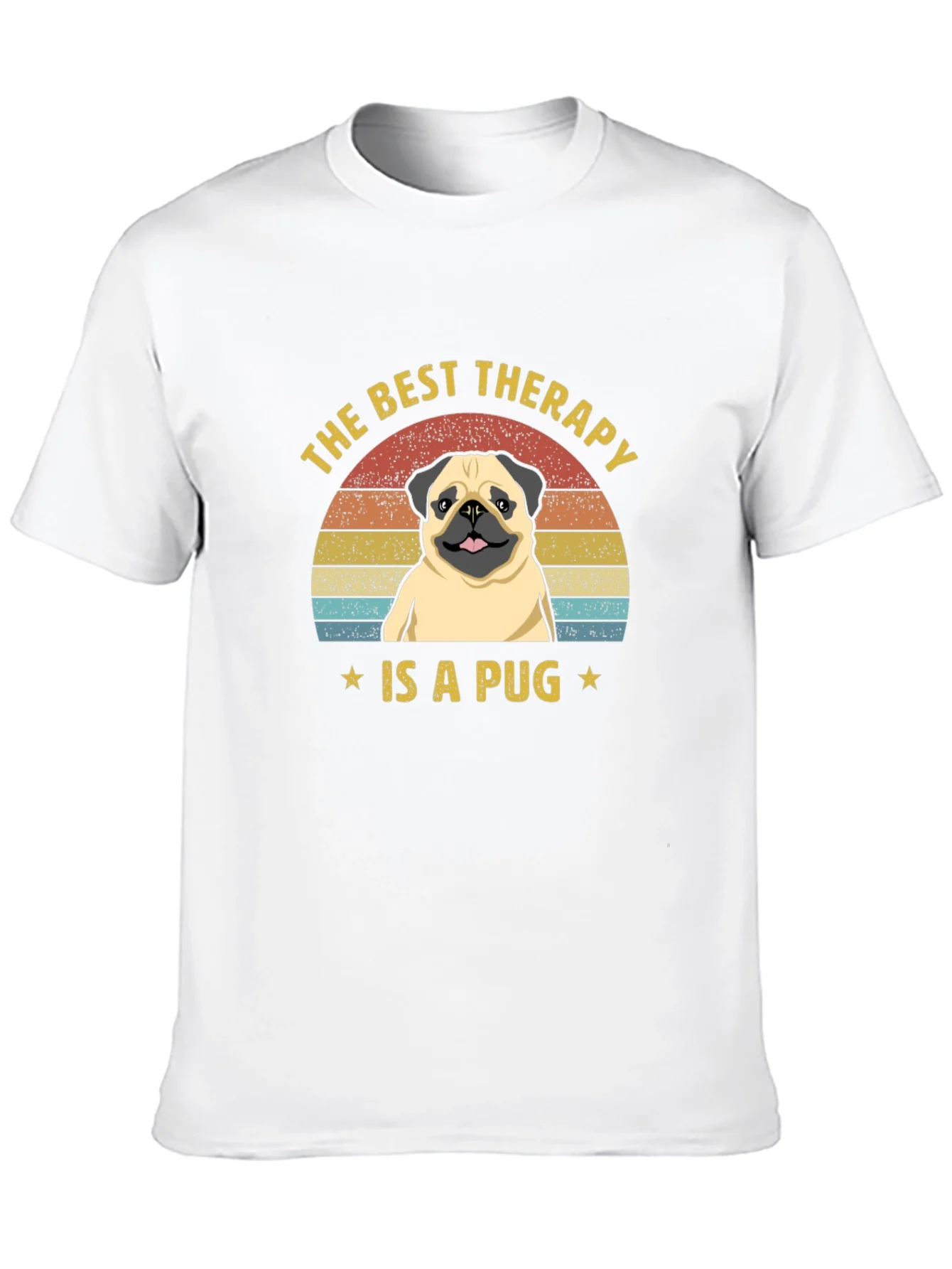 The Best Therapy Is A Pug Graphic T-Shirt