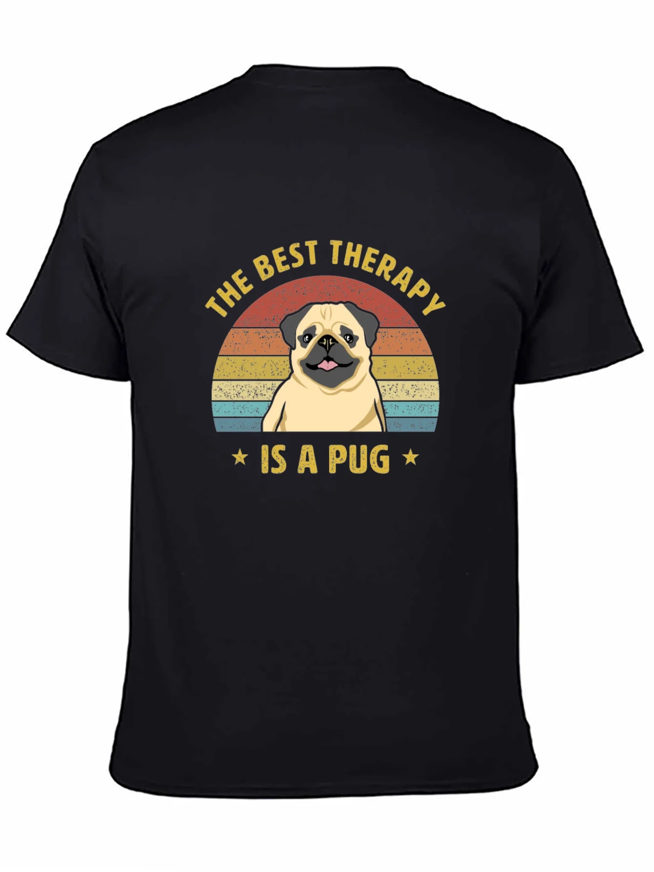 The Best Therapy Is A Pug Graphic T-Shirt