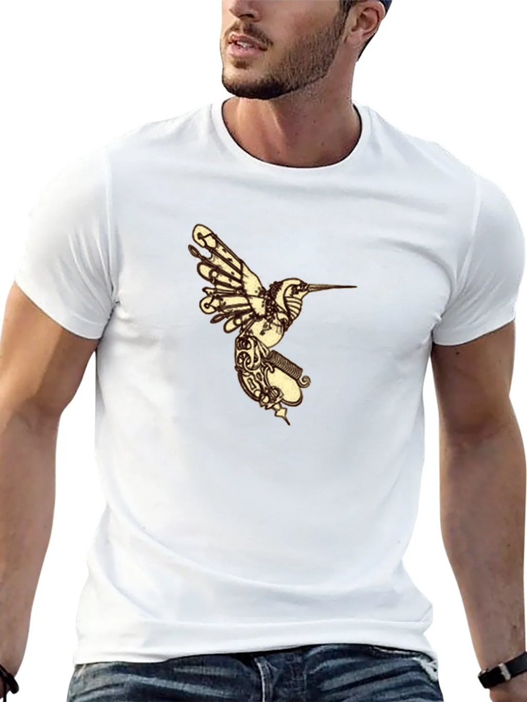 Hummingbird Graphic Tee - Stylish Bird Design