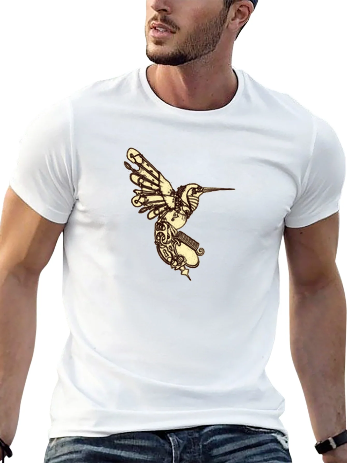 Hummingbird Graphic Tee - Stylish Bird Design