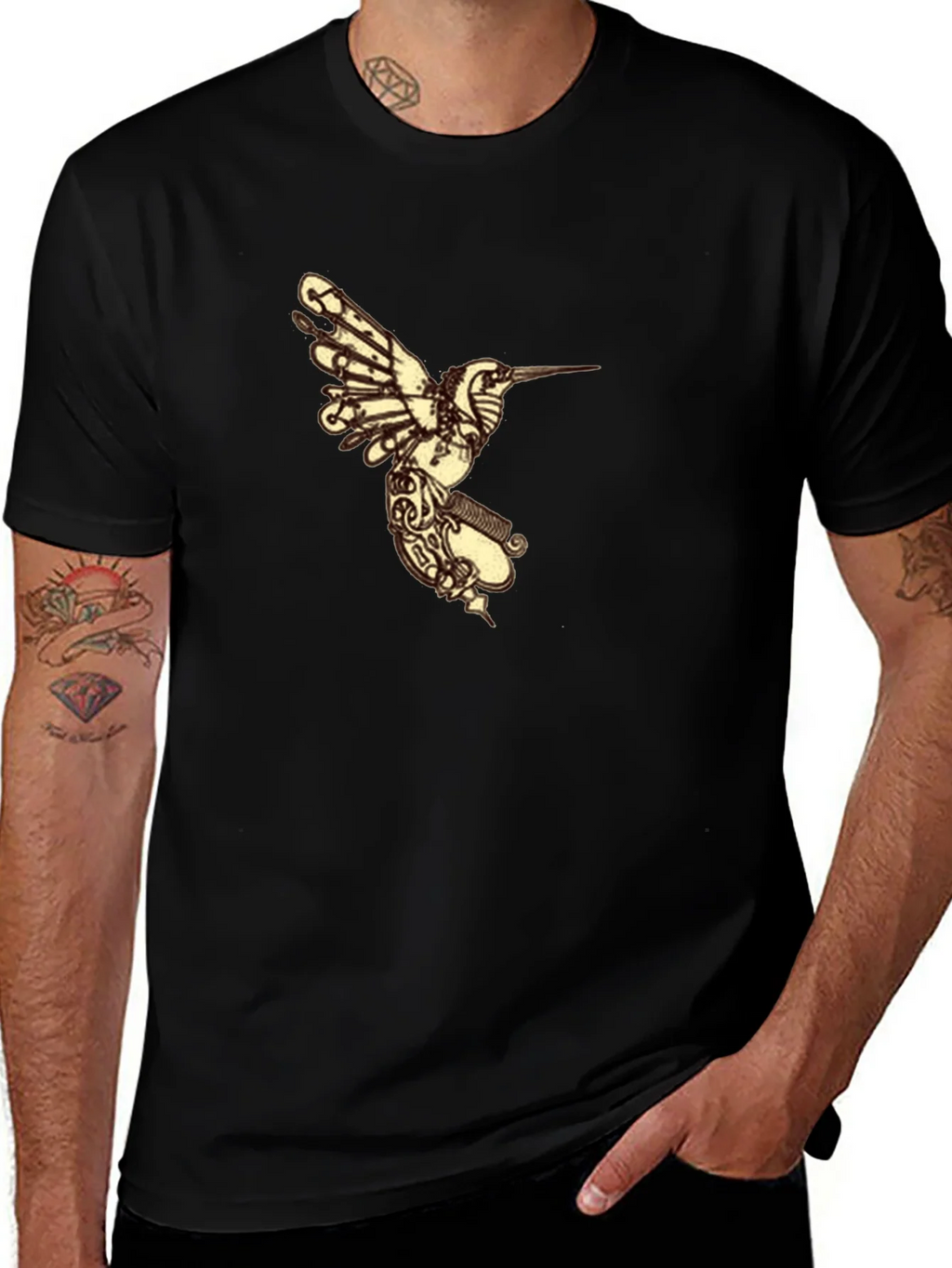 Hummingbird Graphic Tee - Stylish Bird Design