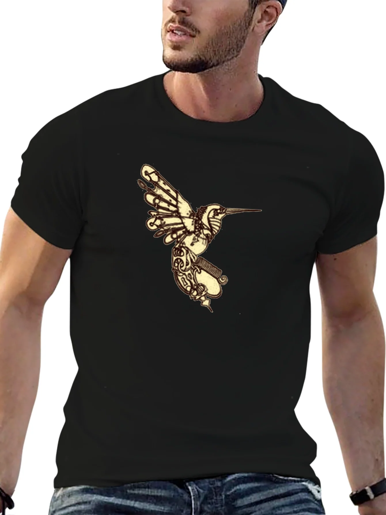 Hummingbird Graphic Tee - Stylish Bird Design