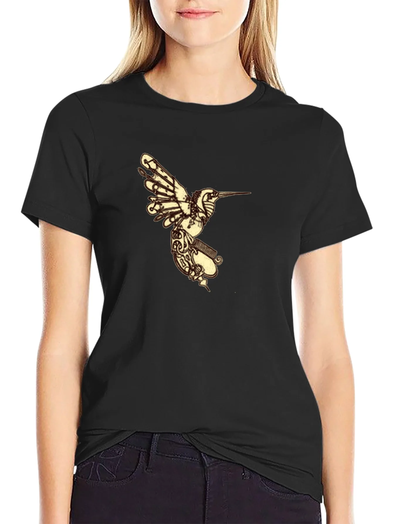 Hummingbird Graphic Tee - Stylish Bird Design