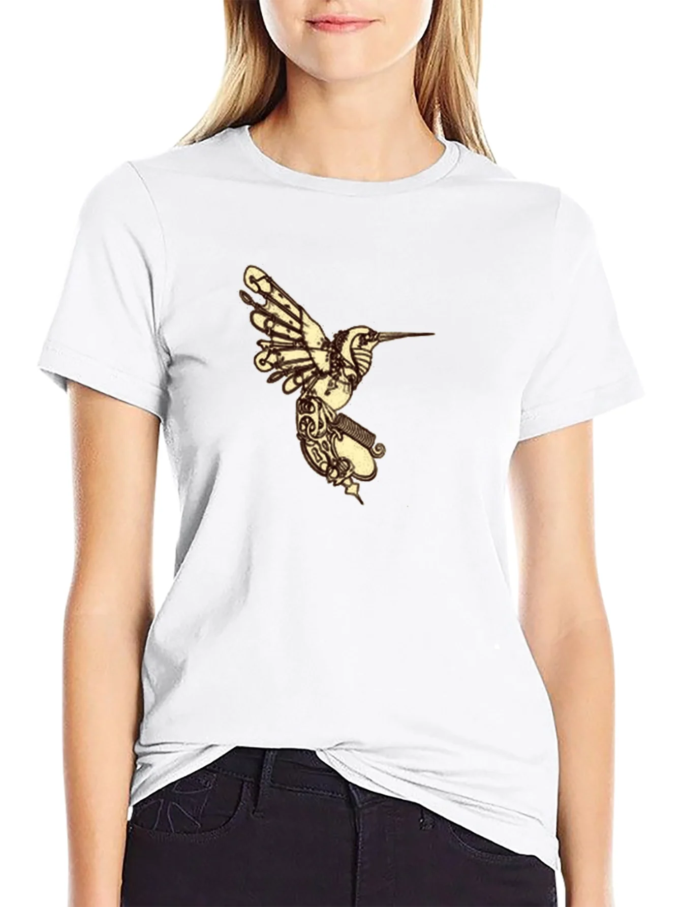 Hummingbird Graphic Tee - Stylish Bird Design