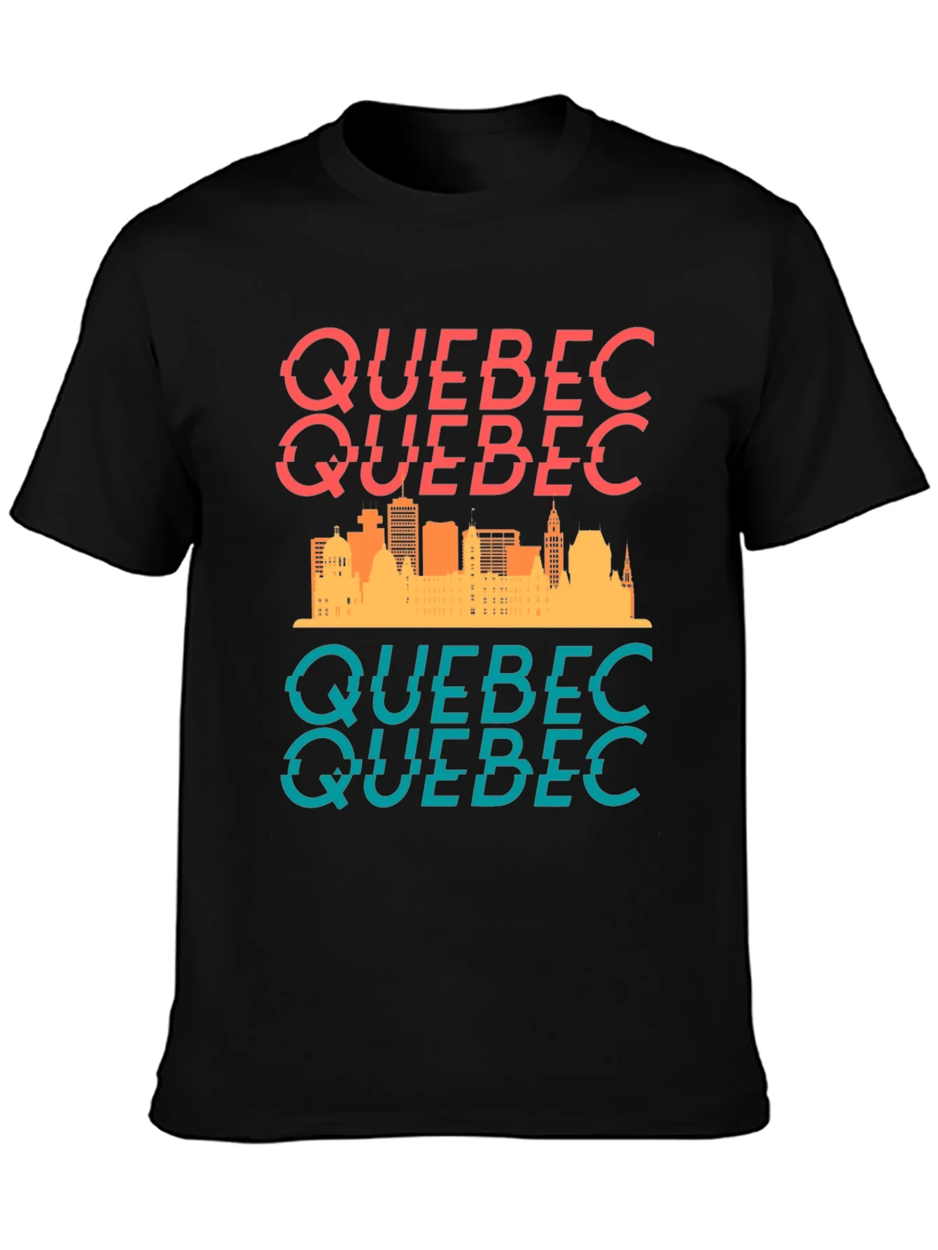 Quebec Skyline Graphic Tee - Stylish Cityscape T-Shirt