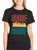 Quebec Skyline Graphic Tee - Stylish Cityscape T-Shirt