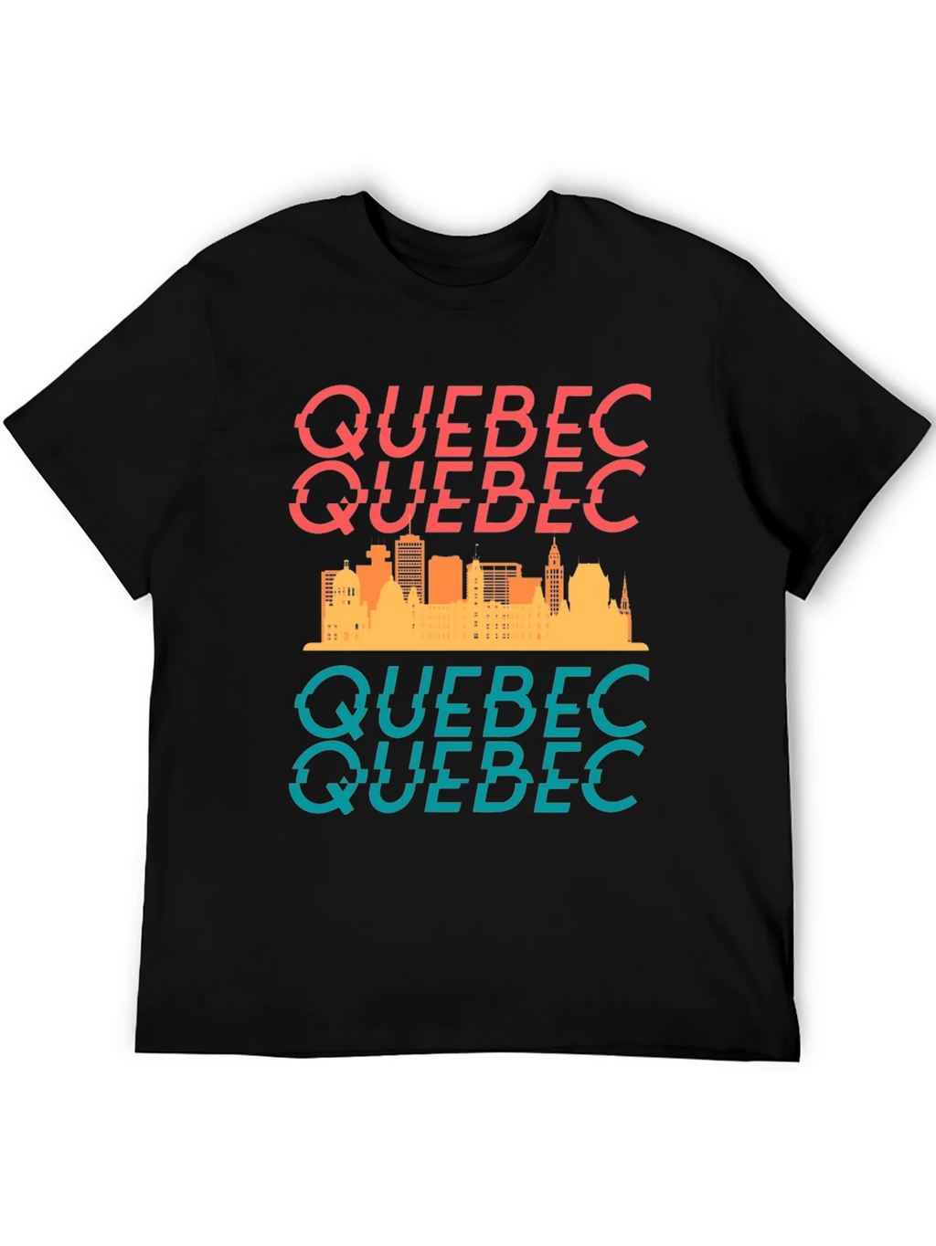 Quebec Skyline Graphic Tee - Stylish Cityscape T-Shirt
