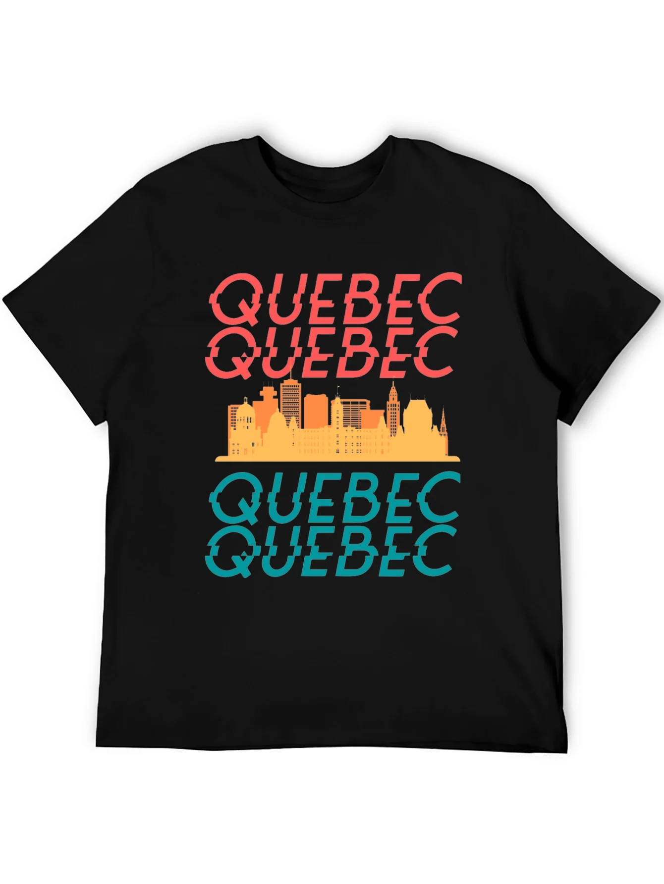 Quebec Skyline Graphic Tee - Stylish Cityscape T-Shirt